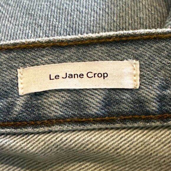 NWT FRAME Le Jane Crop High Rise Straight Distressed Denim- Temecula Rip- Sz 34 - Picture 7 of 7